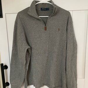 Ralph Lauren Heather Gray Quarter-Zip Sweater